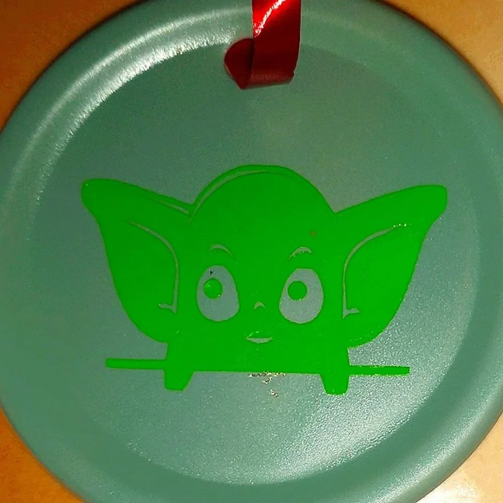 Handcrafted Green Alien Christmas Ornament Metal Holiday Tree Decoration
